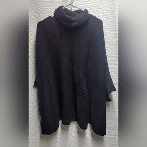 Simply Vera Vera Wang Black Knit Poncho
